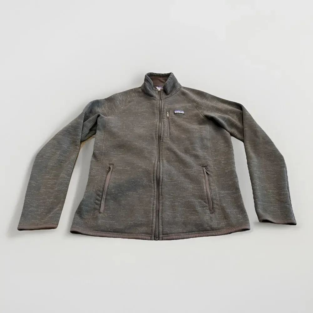 Patagonia Mens Dark Gray Better Sweater Full Zip Fleece Jacket Size L Large